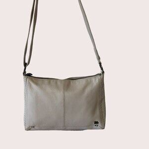 The Sak Camila Stone Perforated Leather Crossbody Handbag Purse